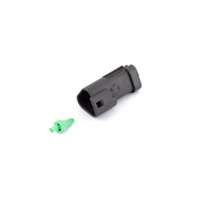 Deutsch DT 3 Way Receptacle CAT-Spec BLK with GRN Wedgelock