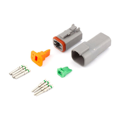 Deutsch DT 4 Way Kit GRY 2.0mm2 Contacts IP68 13A - Connector-Tech ALS