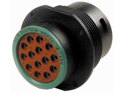 Deutsch HDP20 Panel Receptacle 14 Way Socket-Contacts BLK IP67 13A - Connector-Tech ALS