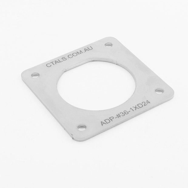 Deutsch HD34 HDP24 Series Firewall Mounting Plate Sealed D Hole #ADP-36-1XD24 - Connector-Tech ALS