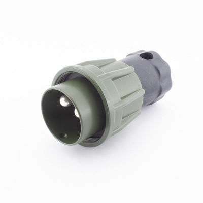 Elke NATO Plug 2 Pole Male Contacts 50mm2 OLV GRN with Screw Ring - Connector-Tech ALS