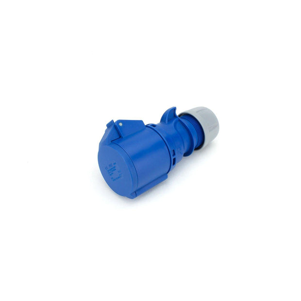 PCE CEE IEC 60309 CBL Ext. Socket 3 way Socket-Contacts BLU IP44 32A 230V - Connector-Tech ALS