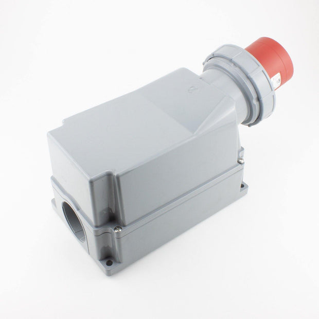 PCE CEE IEC 60309 Wall Plug Inlet 5 way Pin-Contacts RED IP67 125A 400V - Connector-Tech ALS