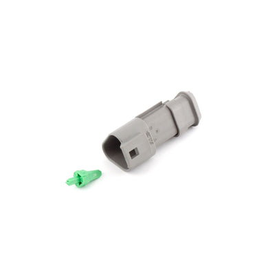 Deutsch DT 3 Way Heatshrink Receptacle GRY with GRN Wedgelock