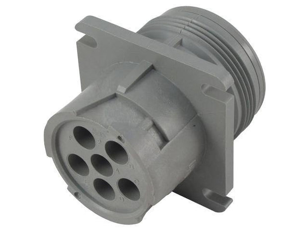 Deutsch HD10 Panel Receptacle 6 Way Pin-Contacts GRY IP68 13A - Connector-Tech ALS