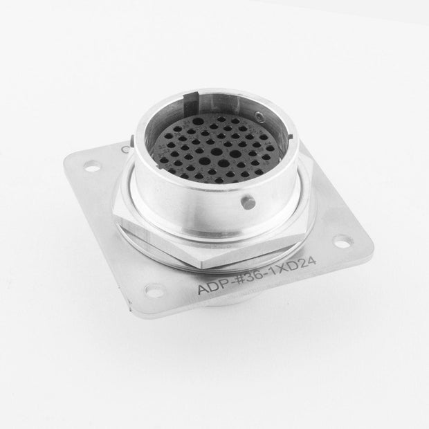 Deutsch HD34 HDP24 Series Firewall Mounting Plate Sealed D Hole #ADP-36-1XD24 - Connector-Tech ALS