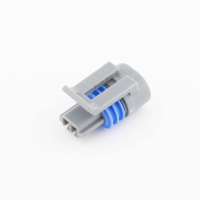 Delphi Aptiv 150.2 Metri-Pack P2S Plug 2 Way PA66 GRY/BLU with GRN wire Seal GM IAT Sensor - Connector-Tech ALS