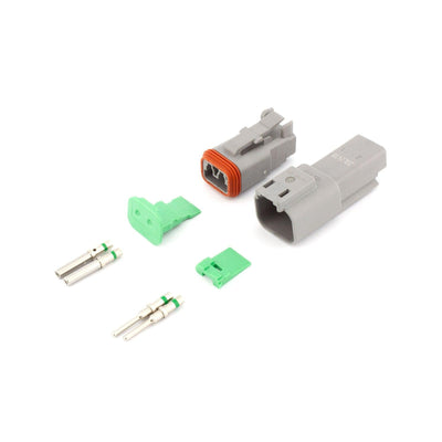 Deutsch DT 2 Way Kit GRY 2.0mm2 Contacts IP68 13A - Connector-Tech ALS