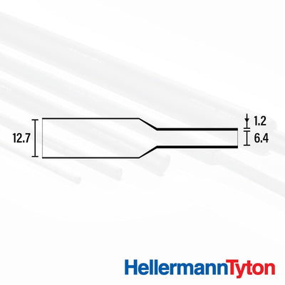 HellermannTyton SE28 Heat Shrink Tubing 2:1 12.7-6.4mm BLK - Connector-Tech ALS