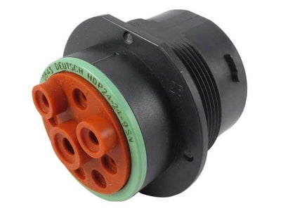 Deutsch HDP20 Panel Receptacle 9 Way Socket-Contacts BLK IP67 100, 60, 25A - Connector-Tech ALS