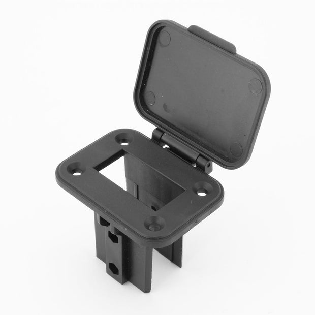 50mount 50A Anderson Lidded Flush Mount BLK with Hardware