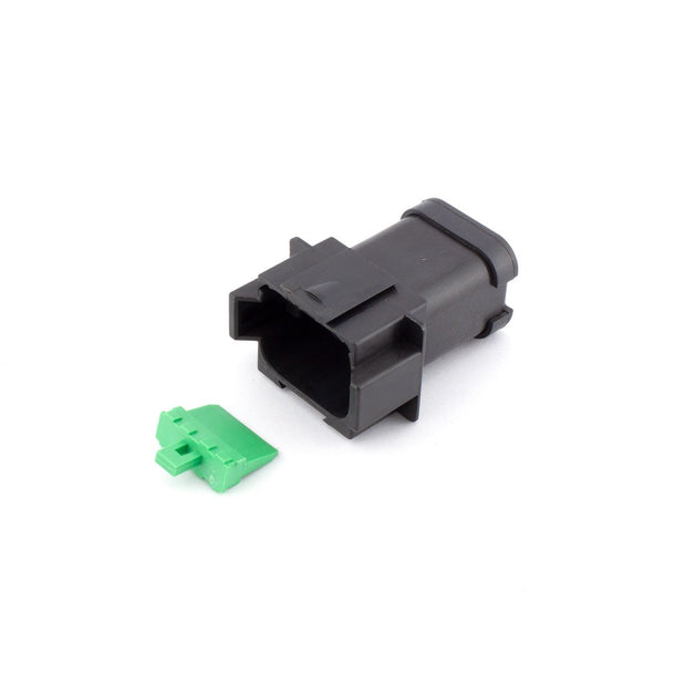 Deutsch DT 8 Way Receptacle CAT-Spec BLK A-Key with GRN Wedgelock