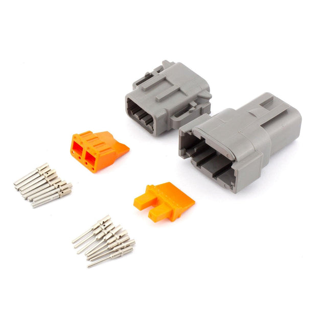 Deutsch DTM Kit 8 Way GRY 7.5A 0.5mm2 Contacts - Connector-Tech ALS